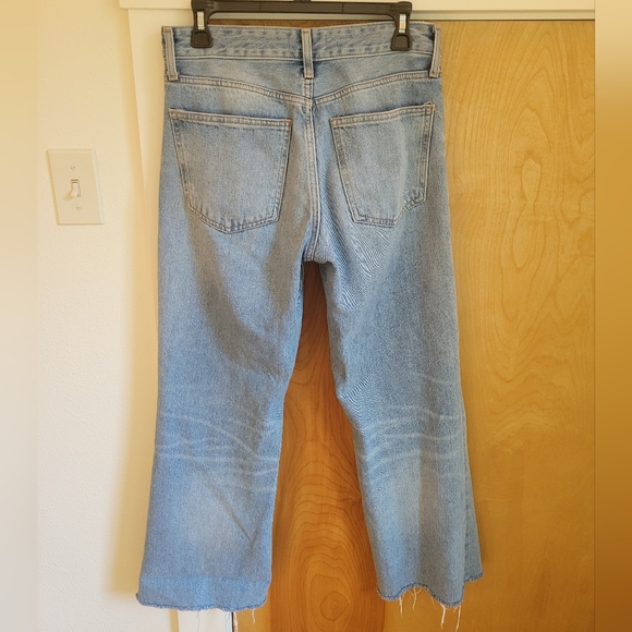 Zara Light Blue Denim Jeans Natural Hem Size 4 - Picture 4 of 4